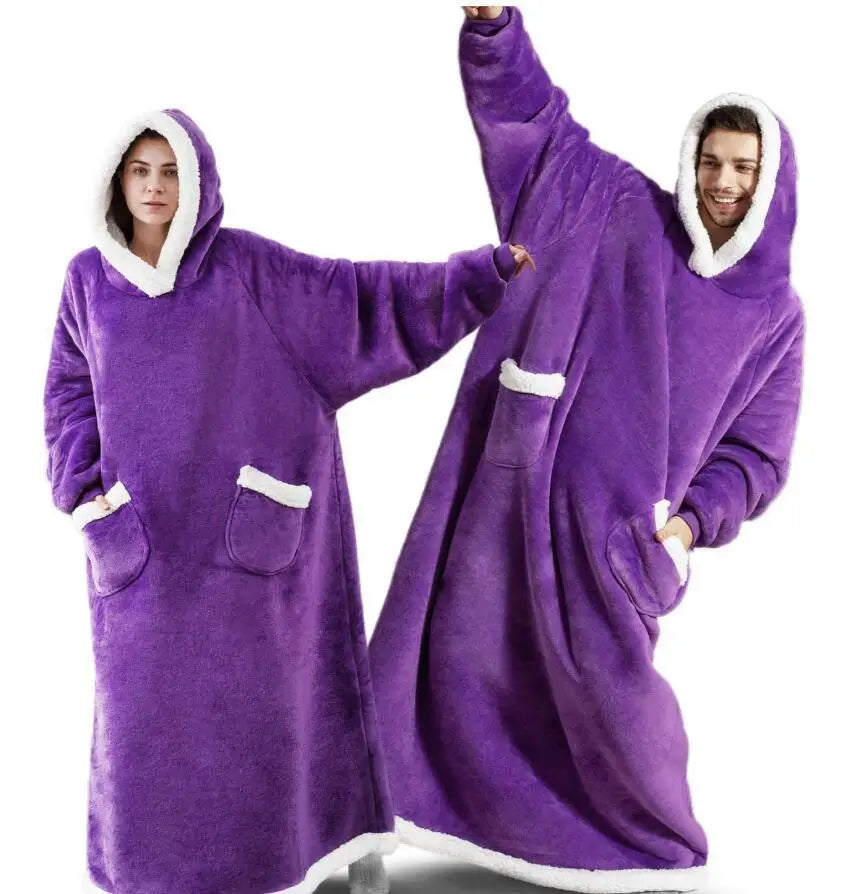 Poncho Polaire Femme Violet