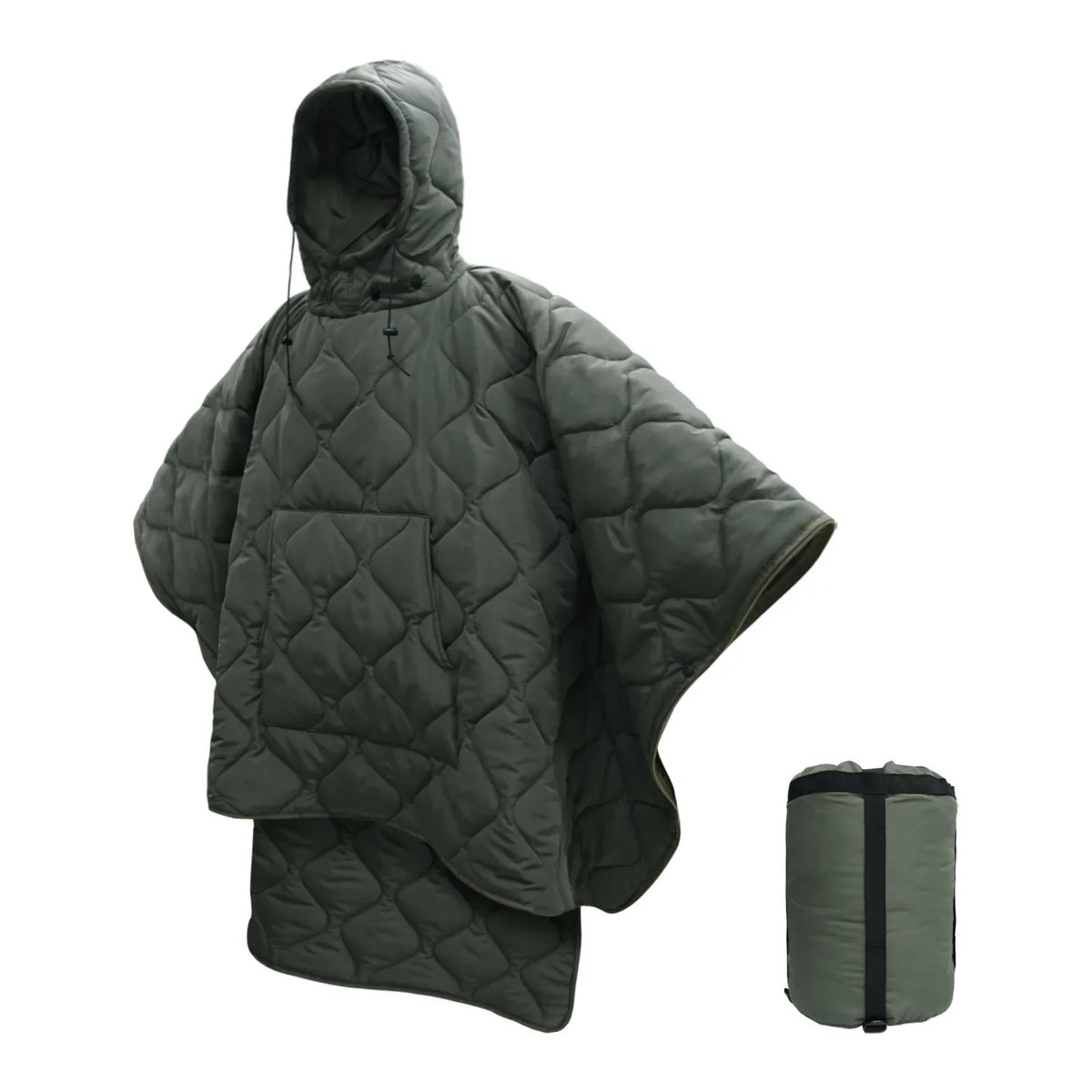 Poncho Militaire Hiver Vert Olive
