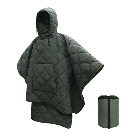 Poncho Militaire Hiver Vert Olive