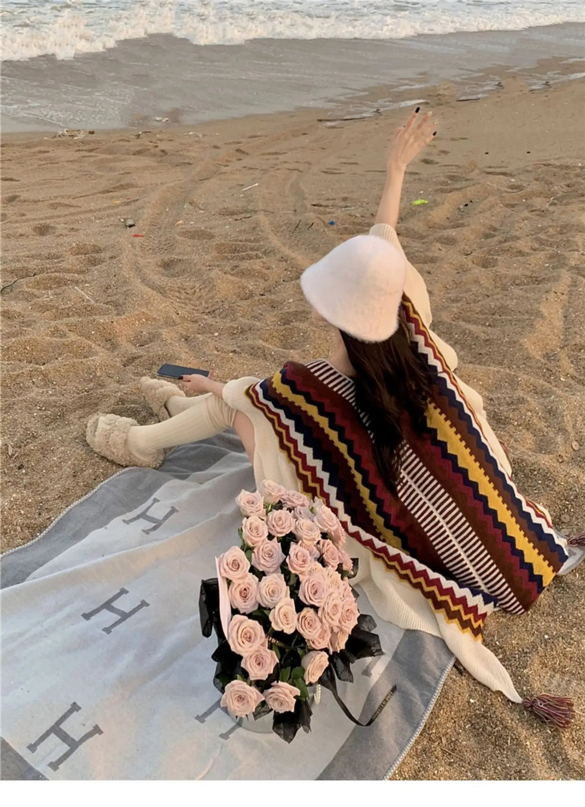Poncho Femme Ethnique