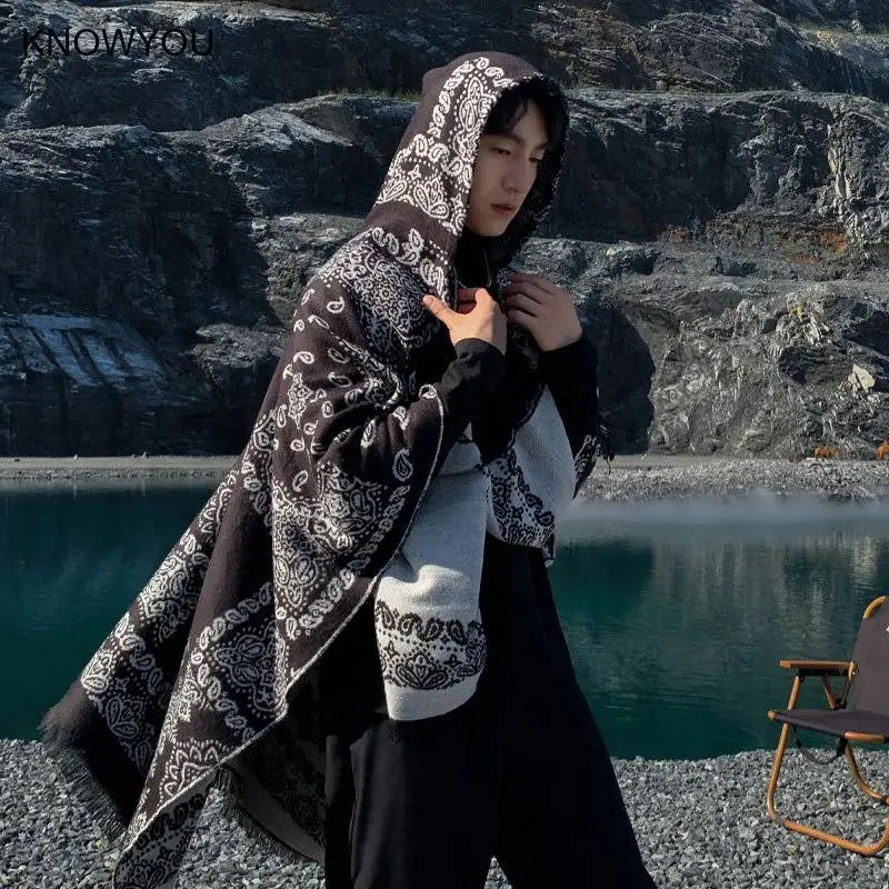 Men's Alpaca Poncho