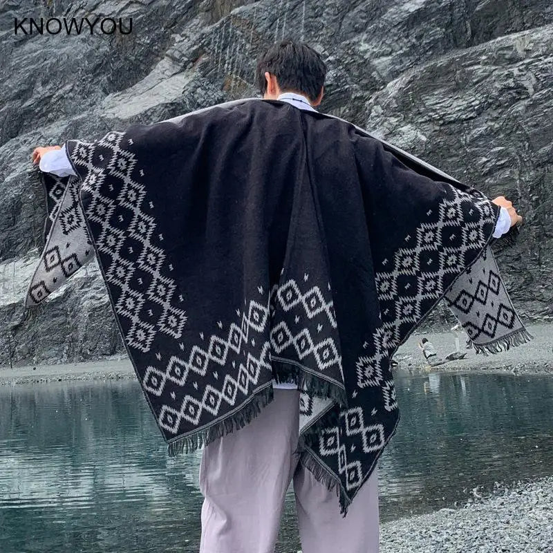 Poncho Homme Moderne motif