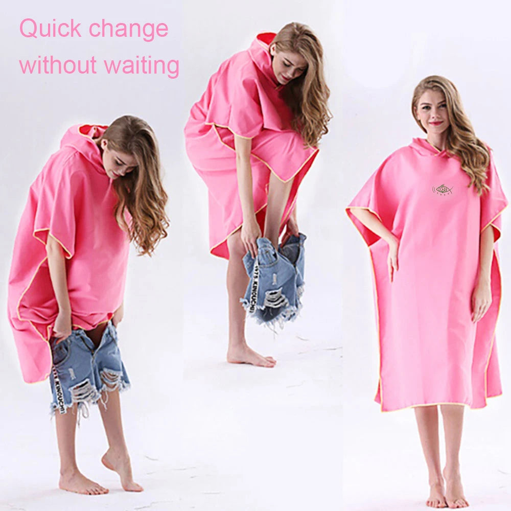 Poncho Bain Adulte Microfibre