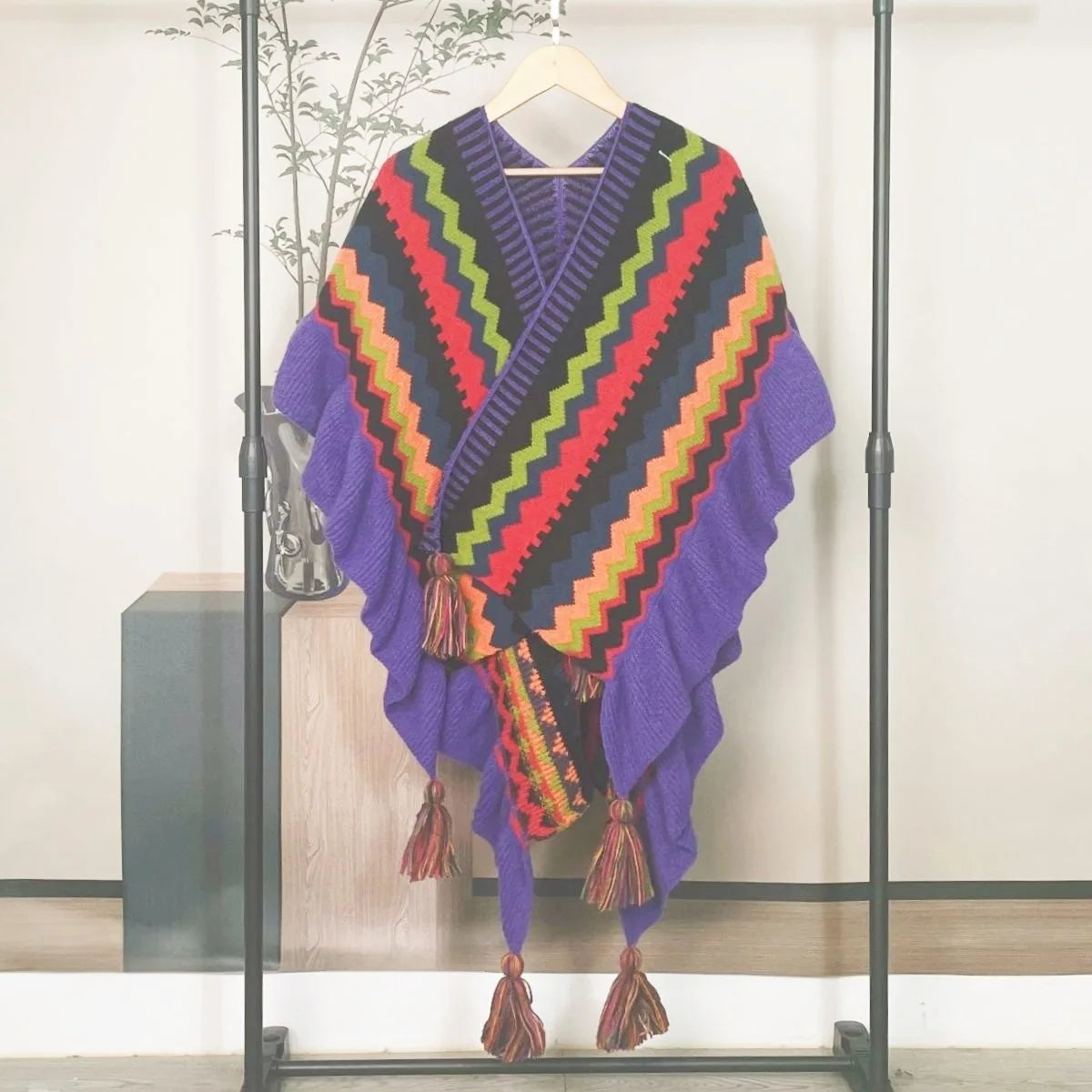 Poncho Femme Ethnique