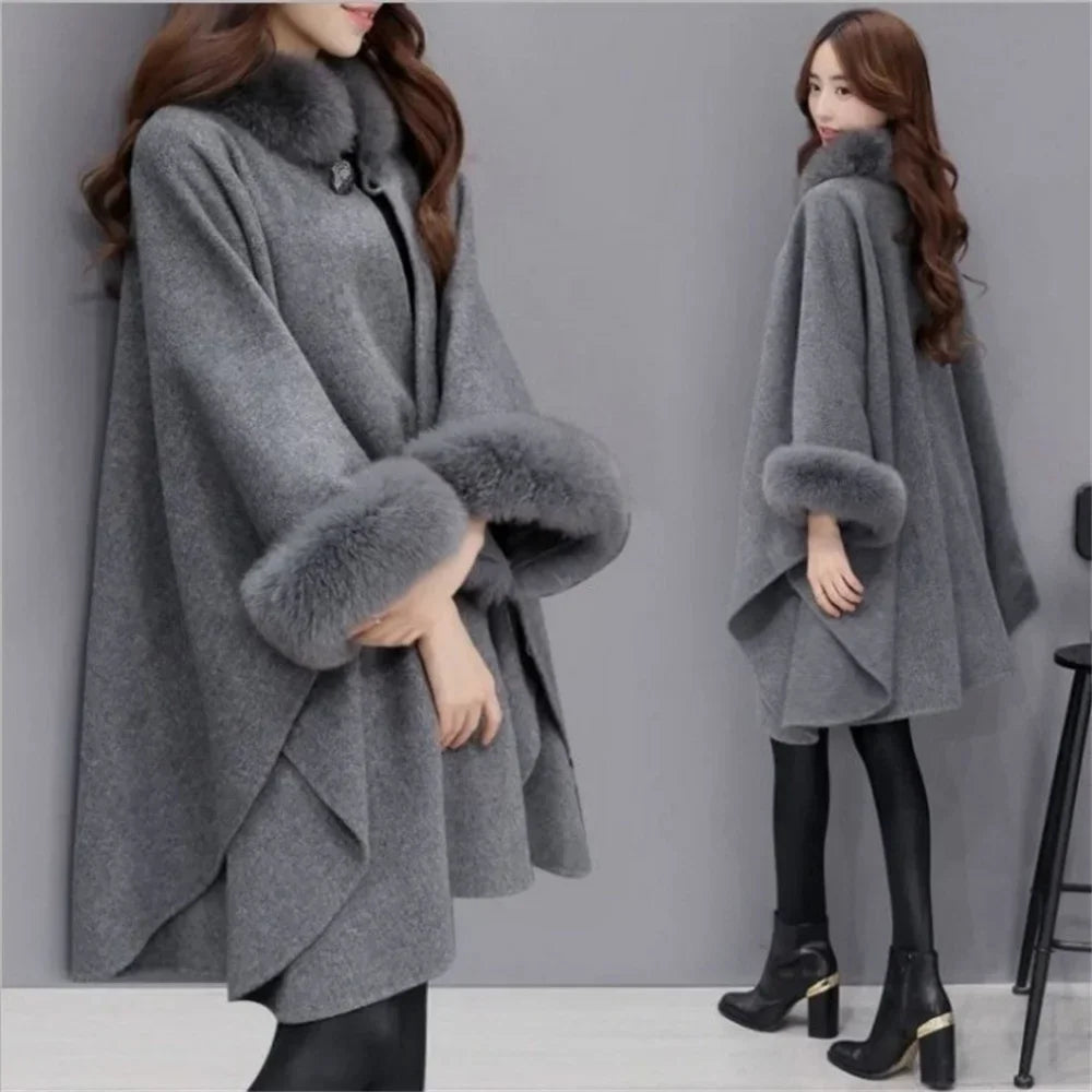 Poncho Manteau Femme