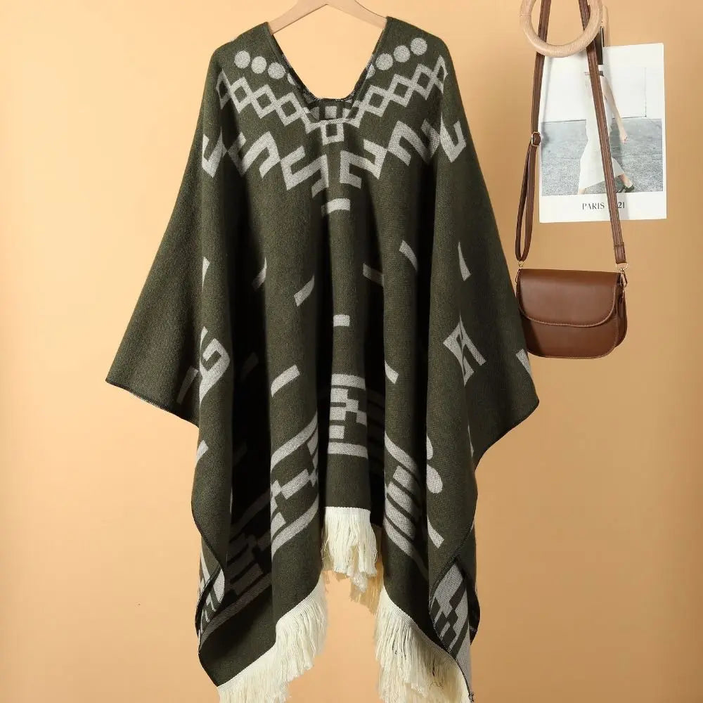 Poncho Traditionnel Motif