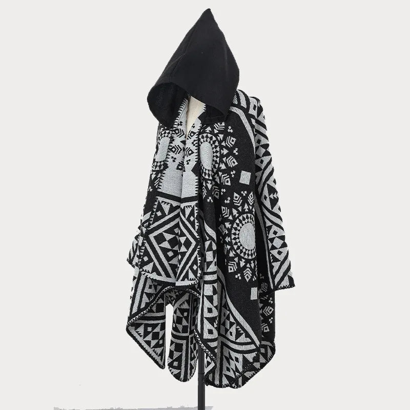 Poncho Cape Traditionnel Rose