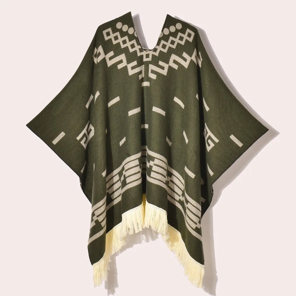 Poncho Traditionnel Motif