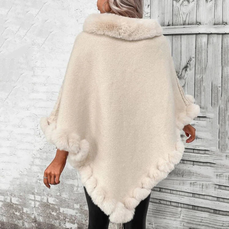 Women's Winter Fur Poncho
