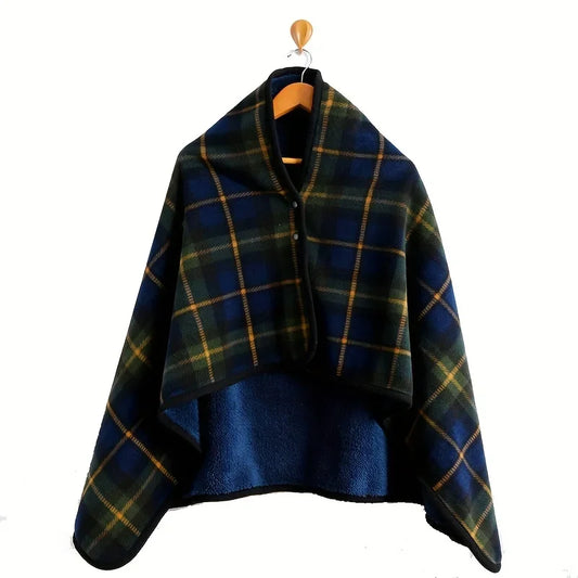 Poncho Plaid Carreaux Douillet