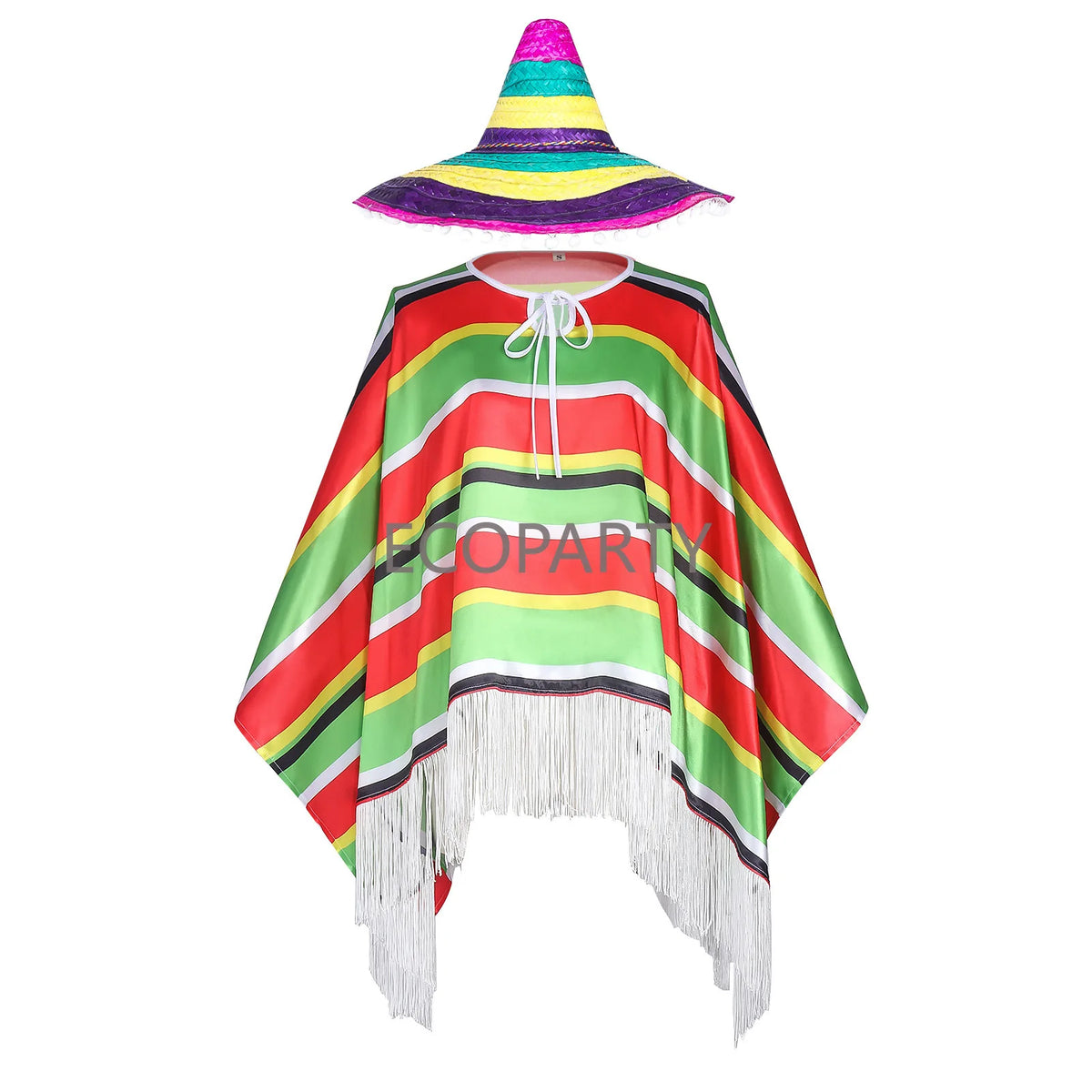Poncho Mexicain & Sombréro 2
