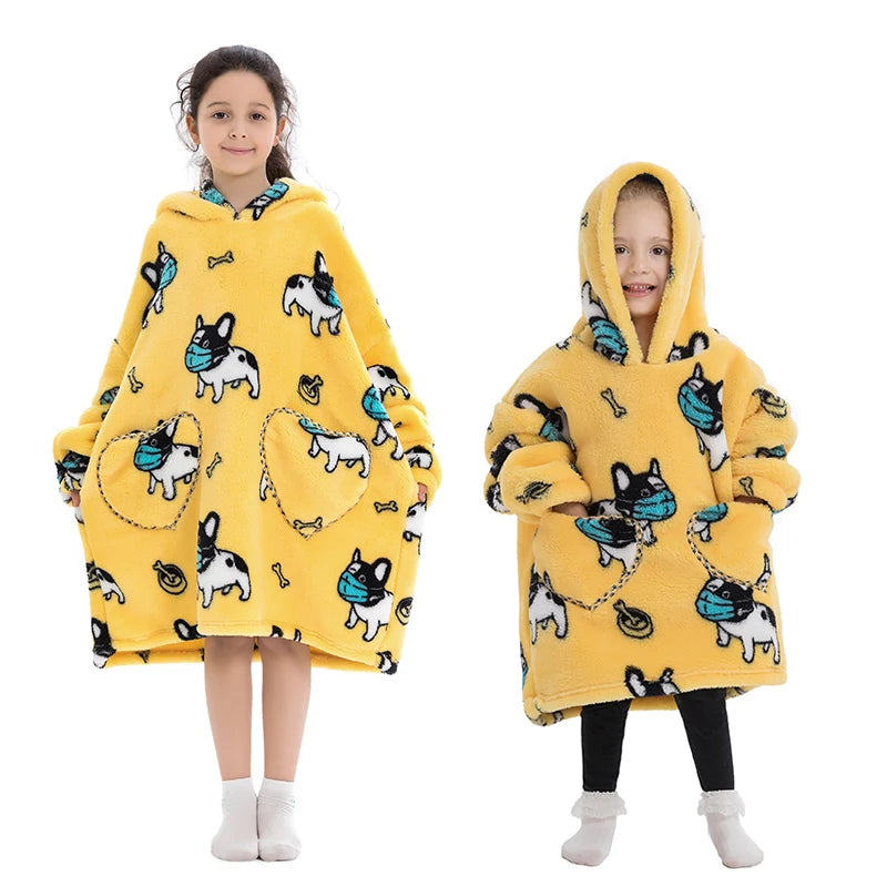 Poncho Polaire Enfant Chien COVID 19