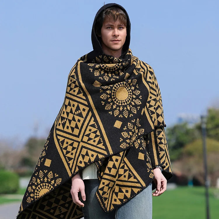 Poncho Cape Traditionnel Rose