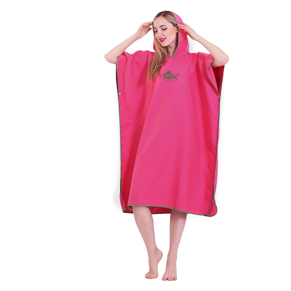 Poncho Bain Adulte Microfibre