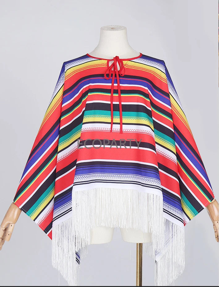 Poncho Mexicain & Sombréro 2