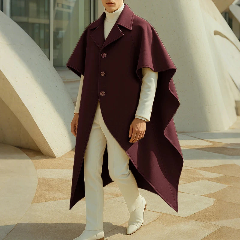 Poncho Cape Trench Homme