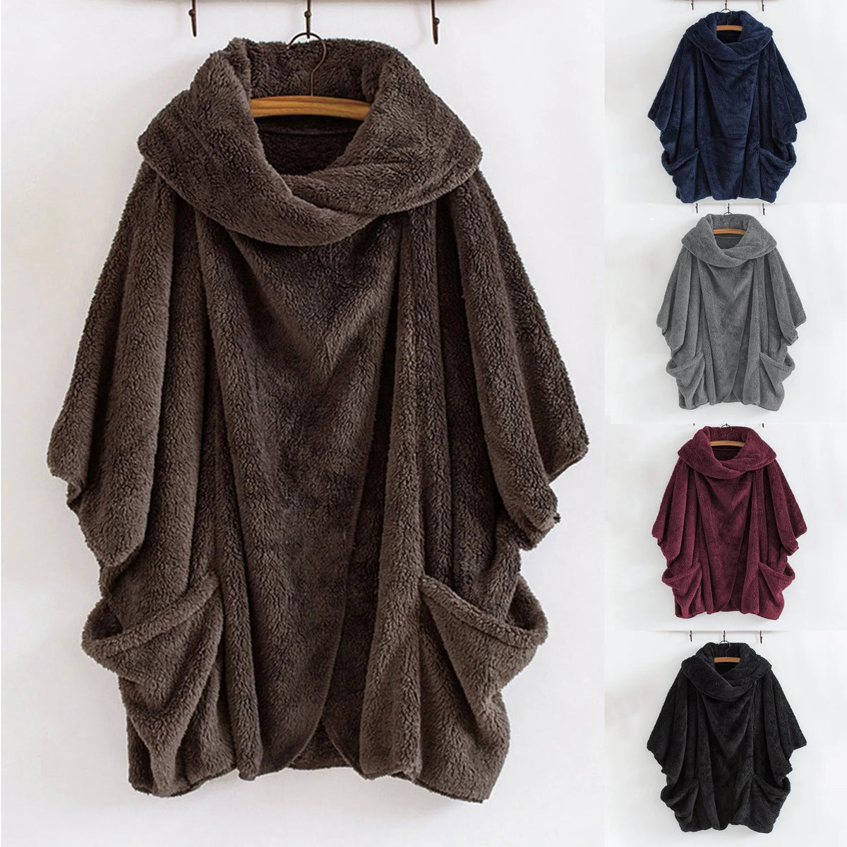 Poncho Plaid Femme