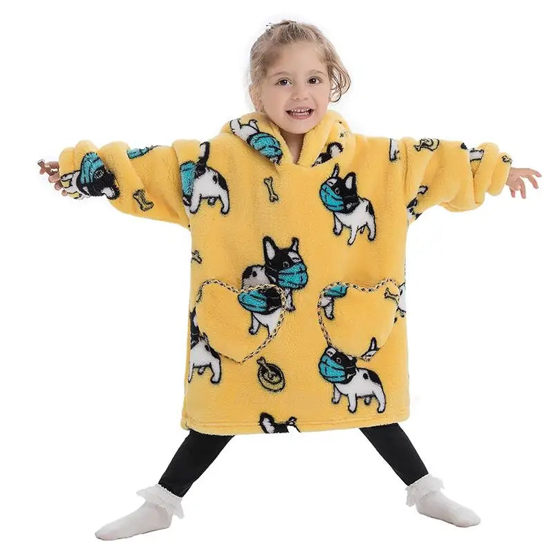 Poncho Polaire Enfant Chien COVID 19