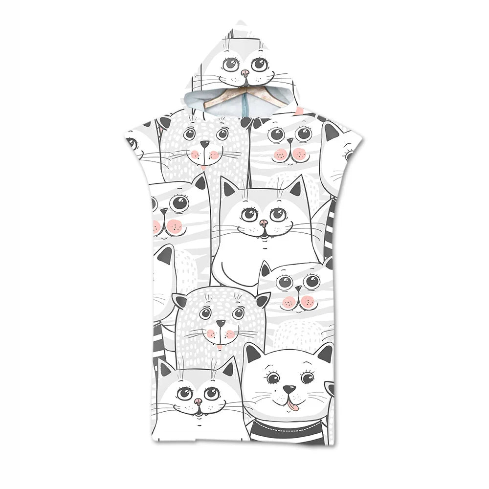 Poncho Bain Adulte Cygne