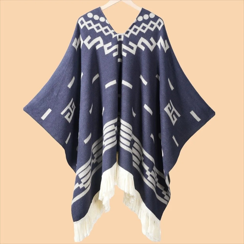 Poncho Traditionnel Motif