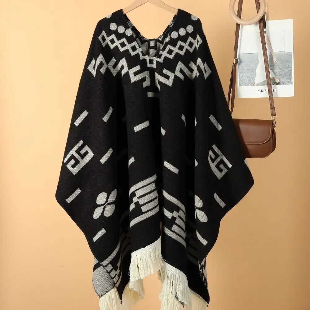 Poncho Traditionnel Motif