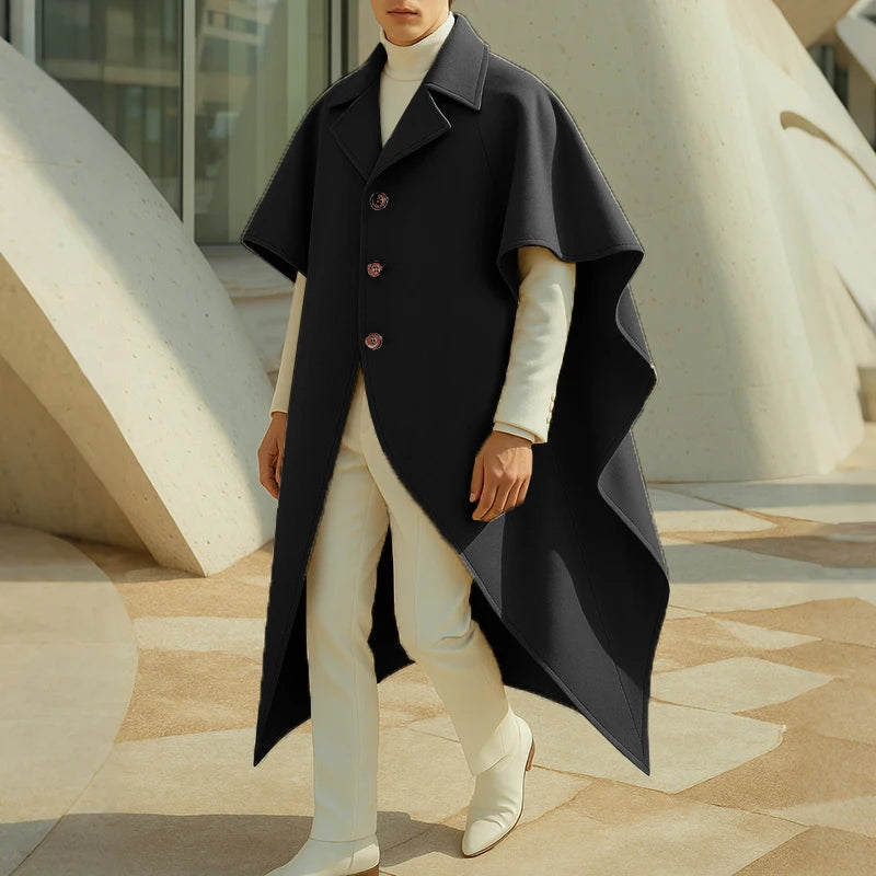 Poncho Cape Trench Homme