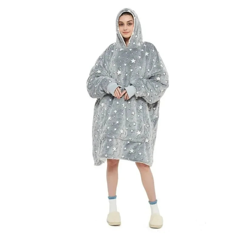 Poncho Polaire Femme Pyjama Etoile