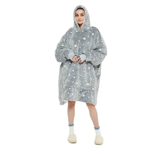 Poncho Polaire Femme Pyjama Etoile