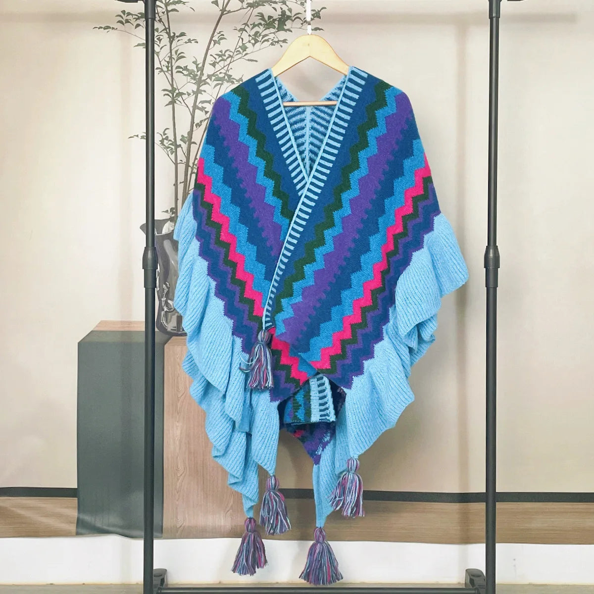 Poncho Femme Ethnique