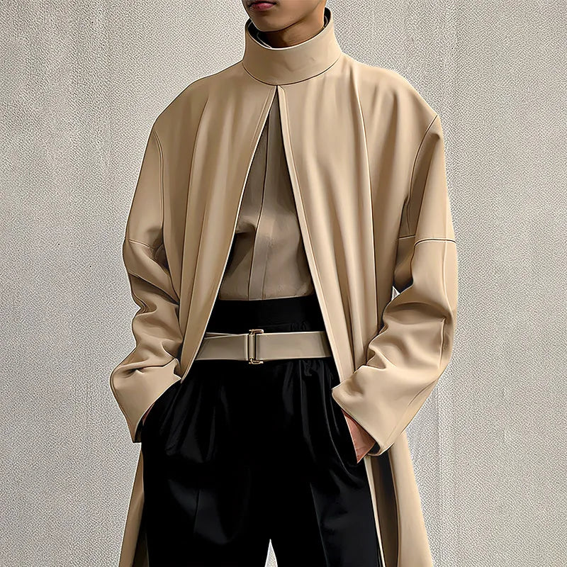 Poncho Trench Long Homme