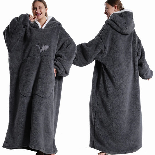 Poncho Plaid Adulte Pomme