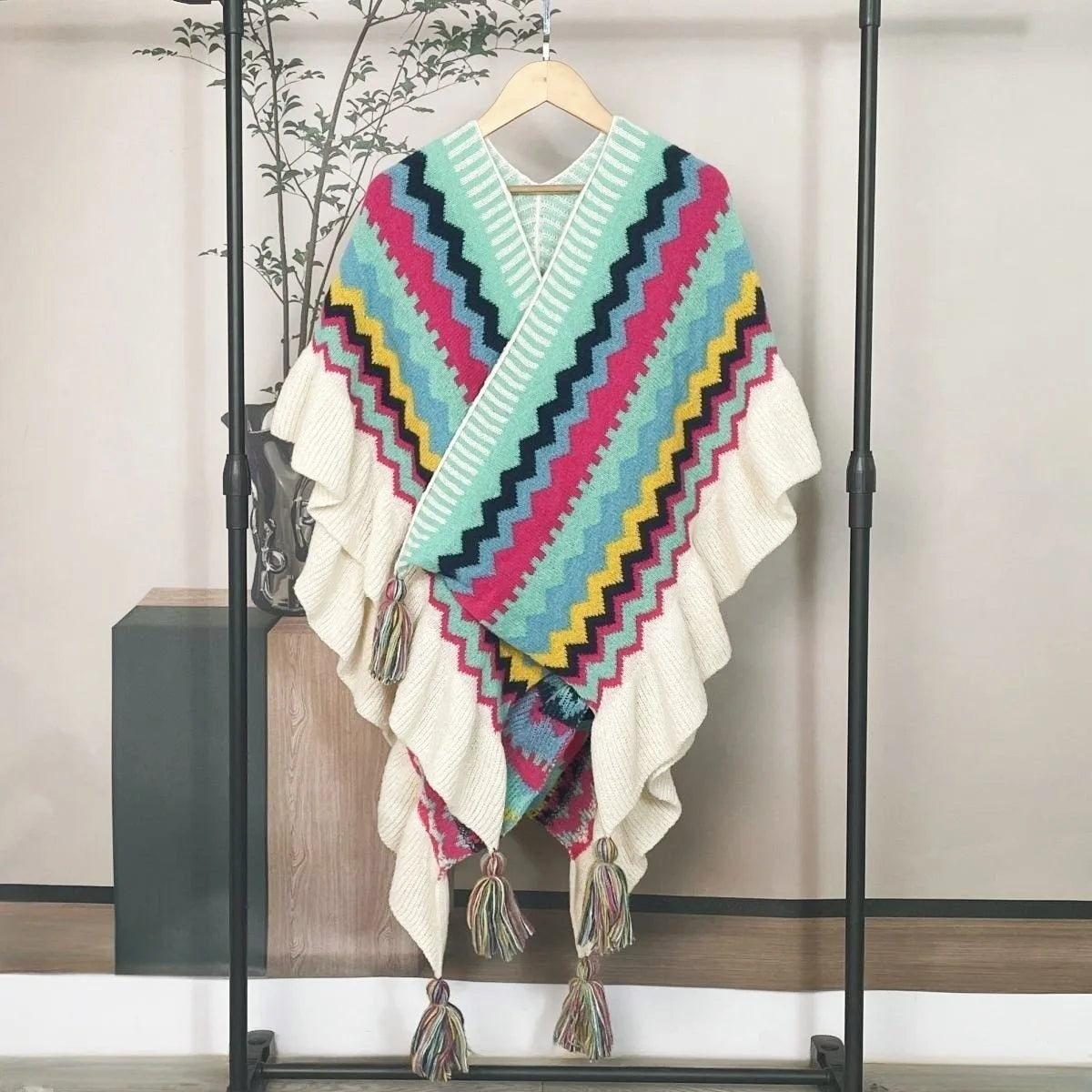 Poncho Femme Ethnique