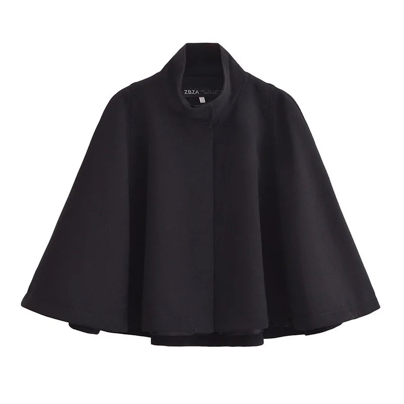 Poncho Noir Femme