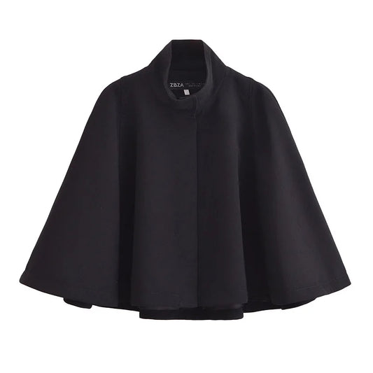 Poncho Noir Femme