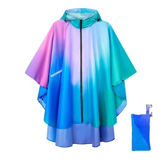 Poncho Pluie Unisexe Dégradé Arc-en-Ciel