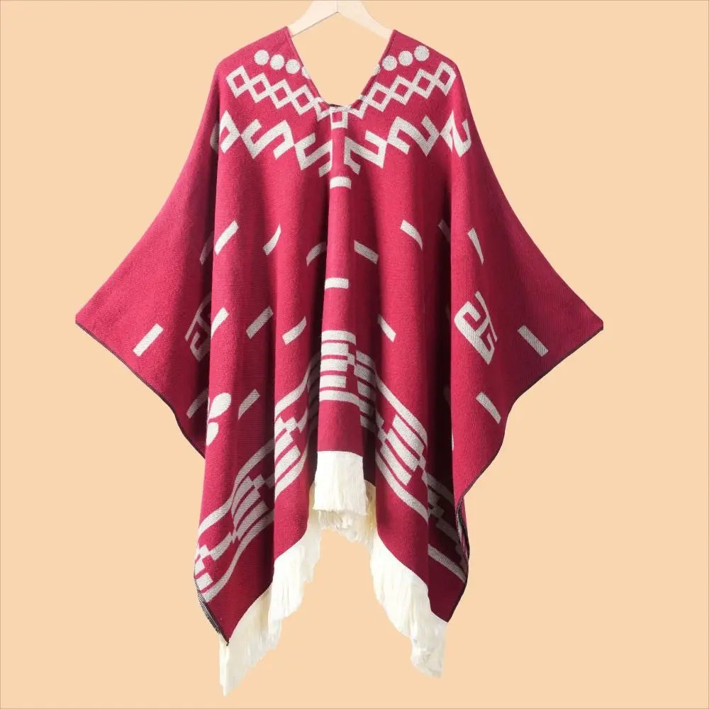 Poncho Traditionnel Motif