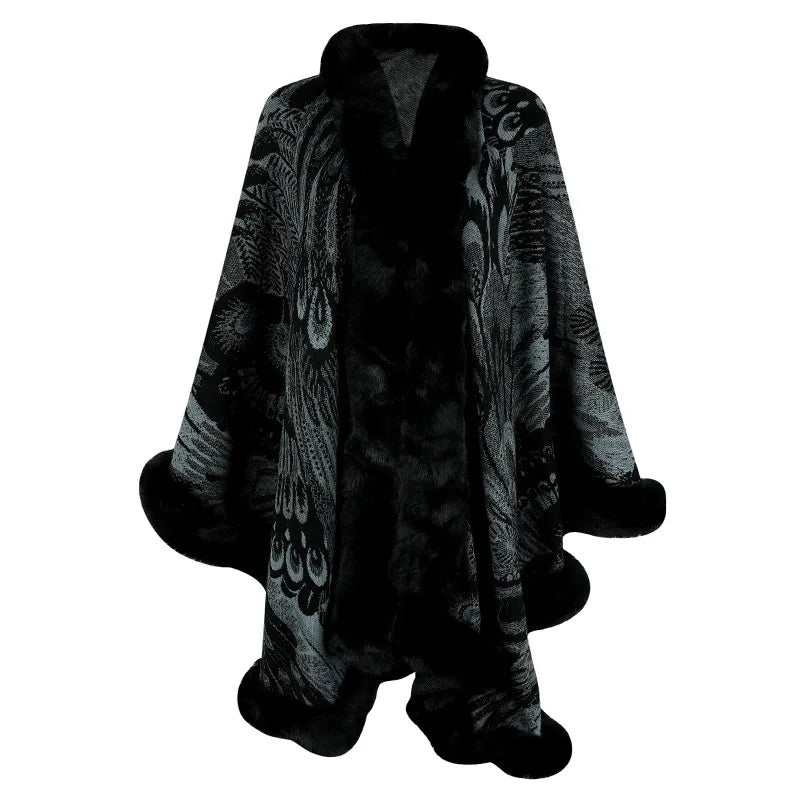 Poncho Femme Hiver Chaud