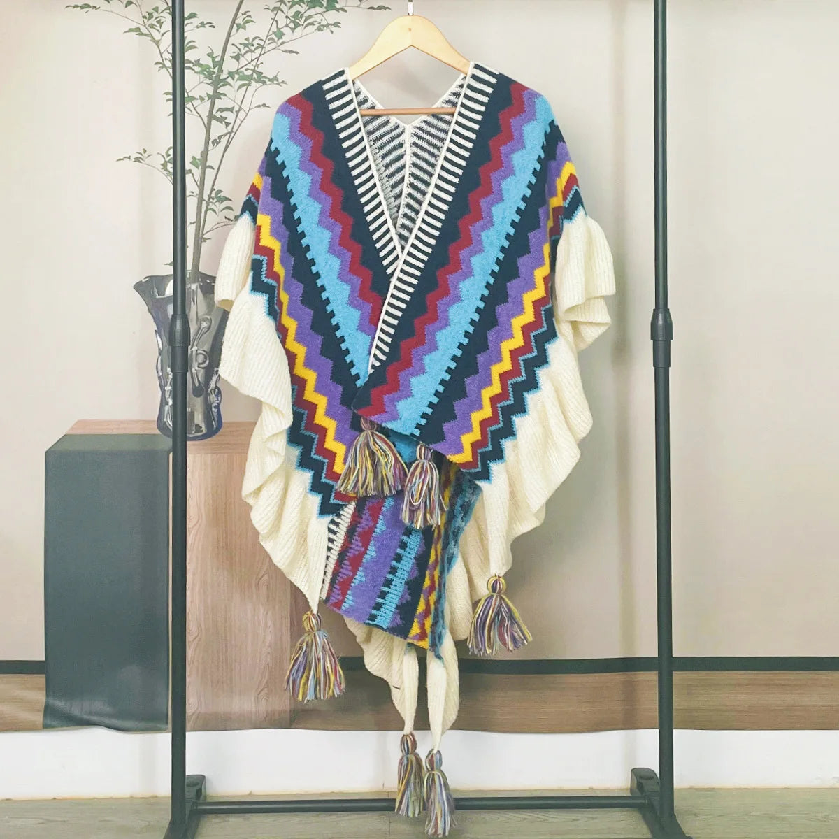 Poncho Femme Ethnique
