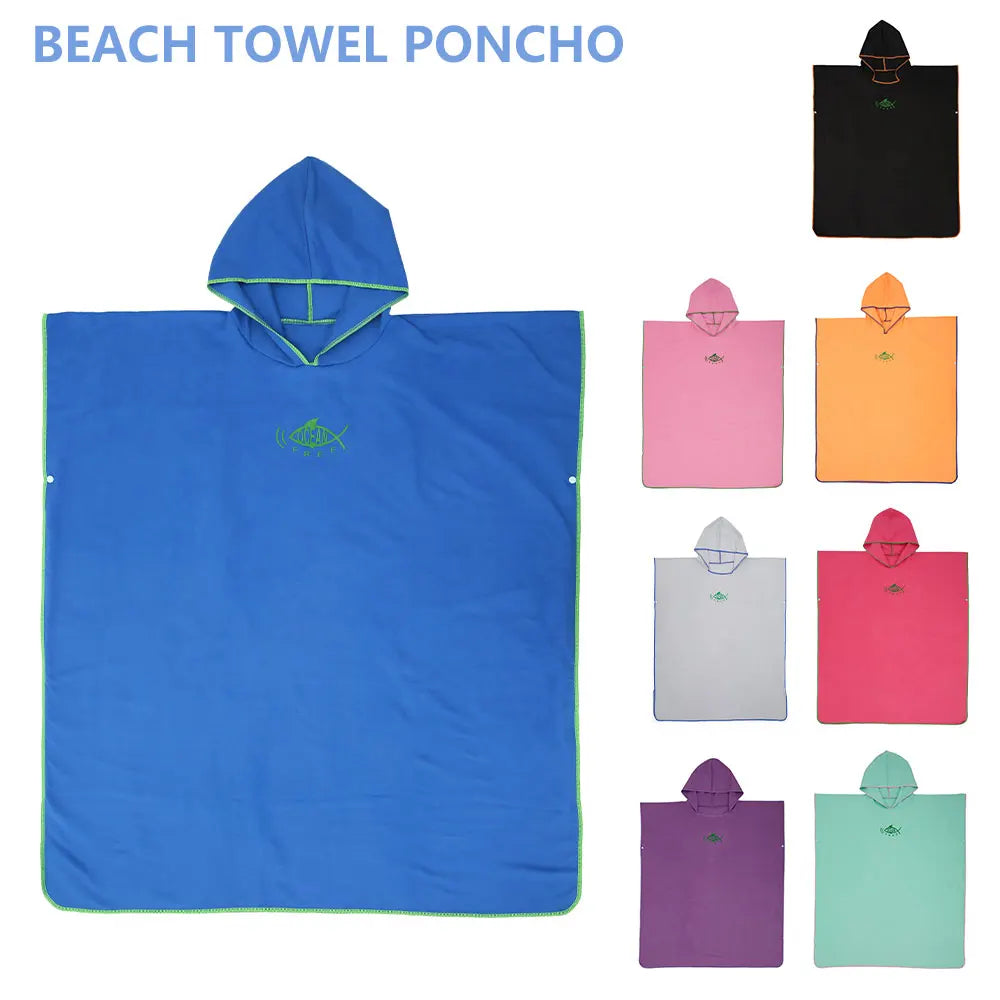 Poncho Bain Adulte Microfibre