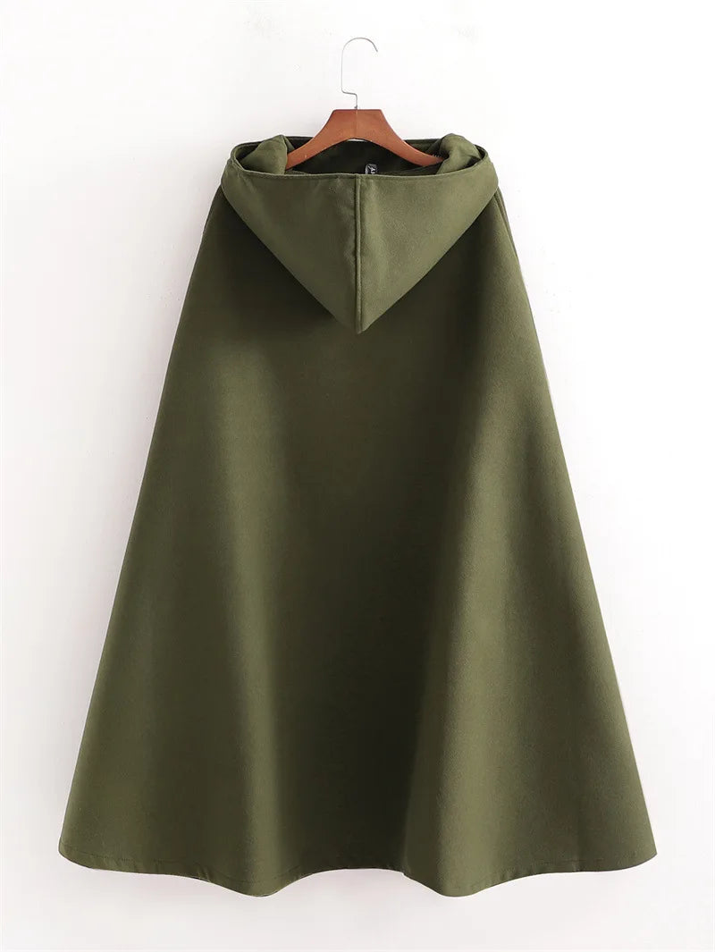 Poncho à Capuche Femme