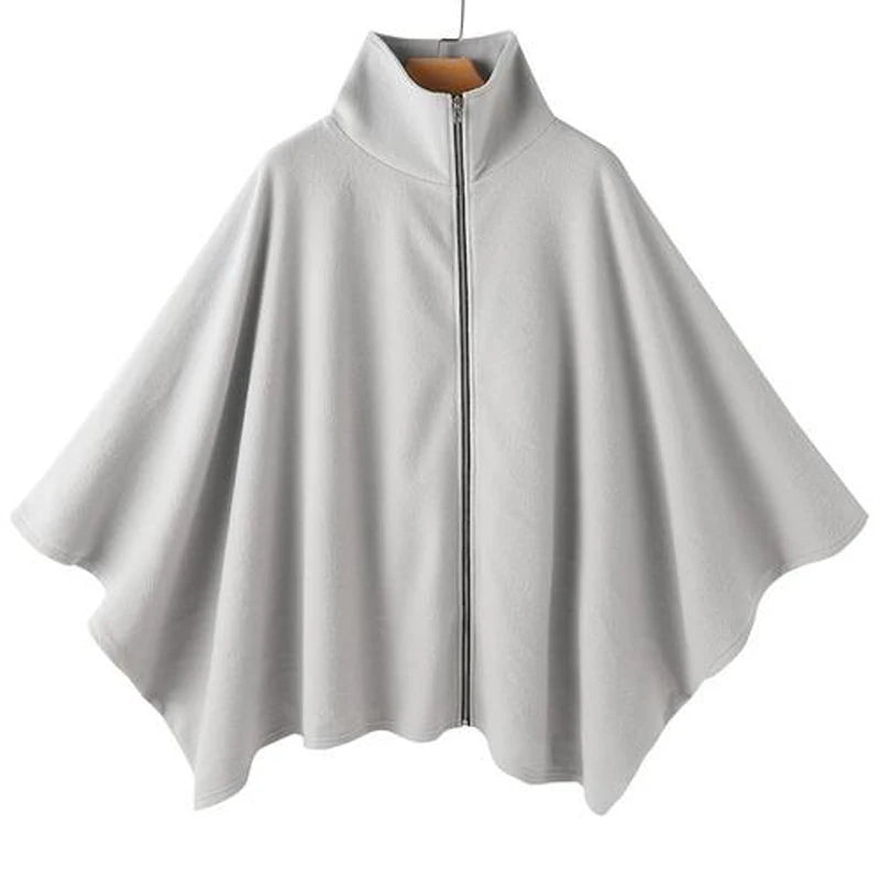 Poncho Femme Laine Col Montant
