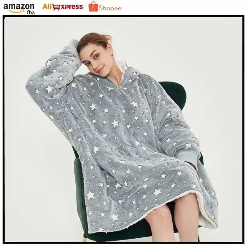 Poncho Polaire Femme Pyjama Etoile