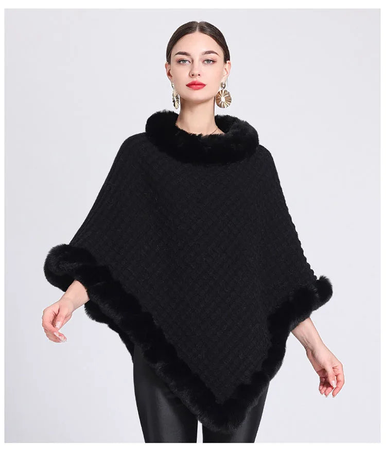 Women's Winter Fur Poncho