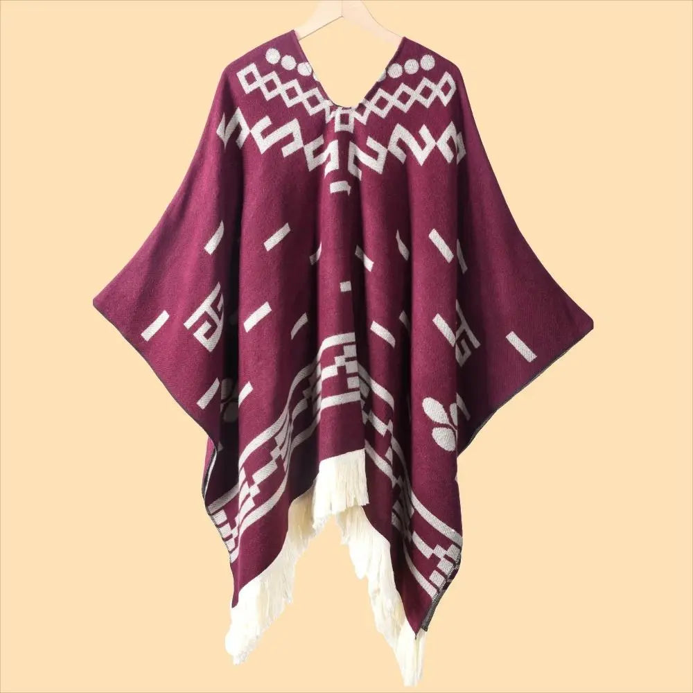 Poncho Traditionnel Motif