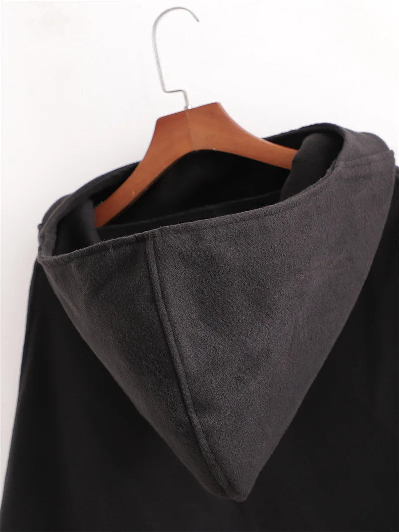Poncho à Capuche Femme