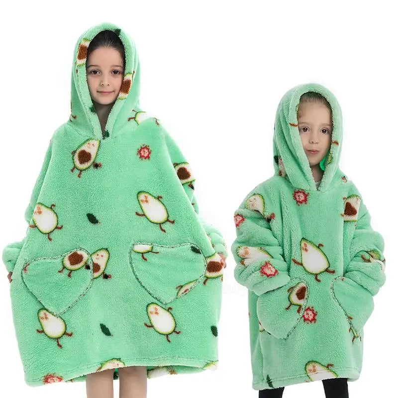 Poncho Polaire Enfant Chats