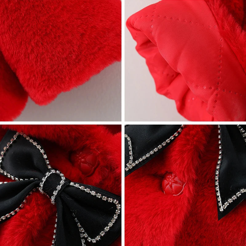 Poncho Veste Laine Fille